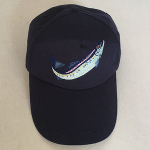 snapback hat cap with colorful fish on front